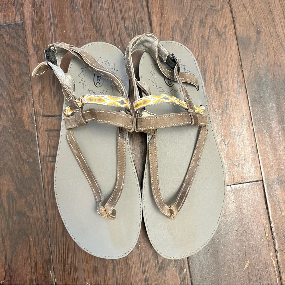 Chaco Tan and Yellow Women's Sandals